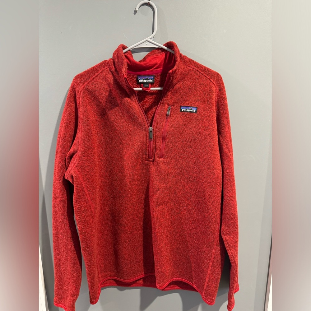 Patagonia 3/4 Zip. Red Size L. Very Good Condition
